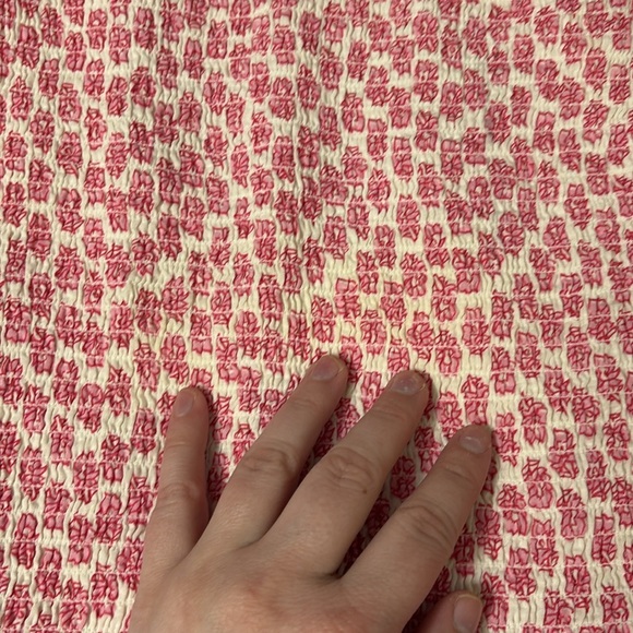 Billabong Light Flaws Floral Eyes On You Ruffle Skirt Smocked Pink White Size S - Picture 10 of 12